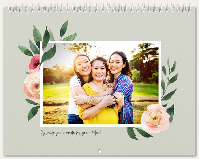 Painted Florals Calendar Personalized Photo Calendars