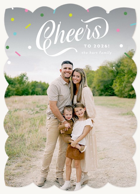 Cue the Confetti Personalized Holiday Cards