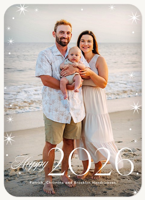 Starburst Frame Personalized Holiday Cards