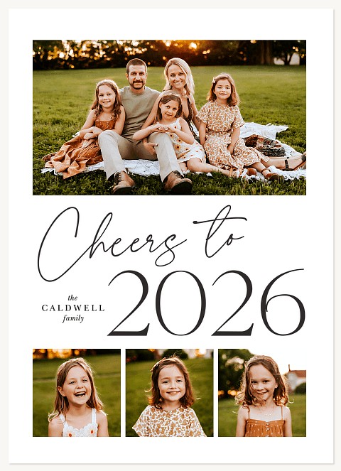 Cheerful Year Personalized Holiday Cards