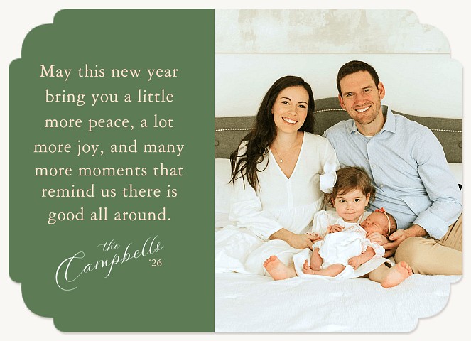 New Year Wishes Personalized Holiday Cards