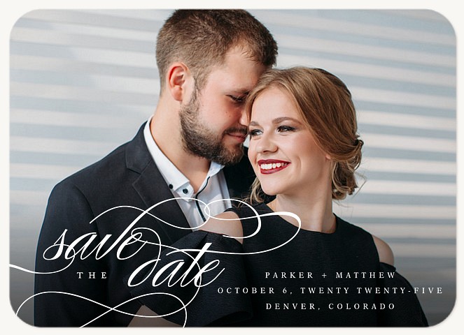 Elegant Penmanship Save the Date Cards
