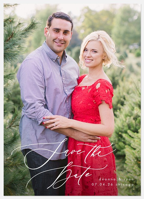 Penned Elegance Save the Date Photo Cards