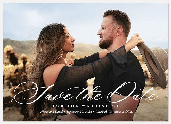 New Romance Save the Date Photo Cards