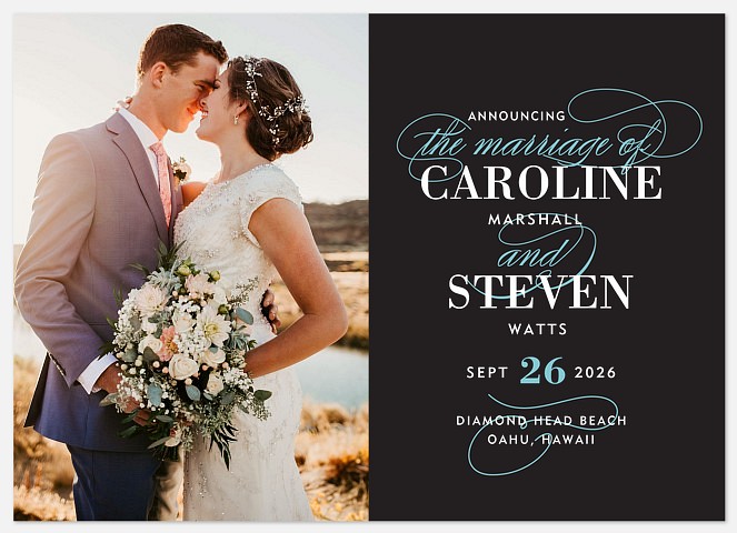Blissfully Wed Wedding Announcements
