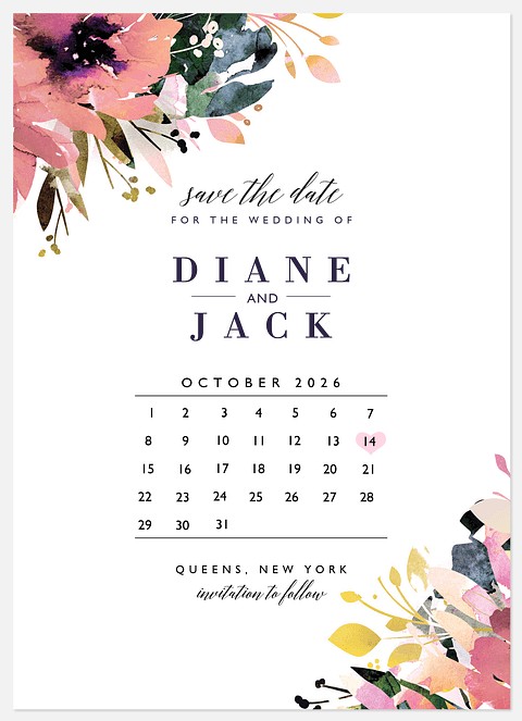 Painted Garden Save the Date Photo Cards