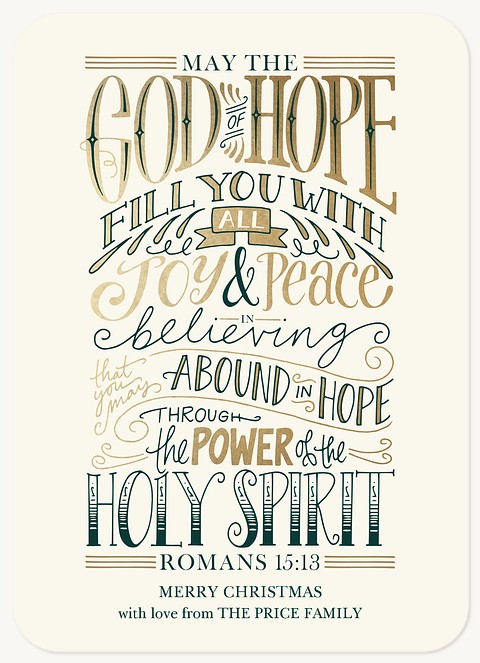 God of Hope Religious Christmas Cards