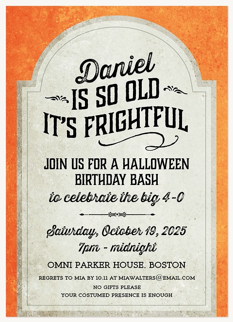 Frightful Halloween Party Invitations