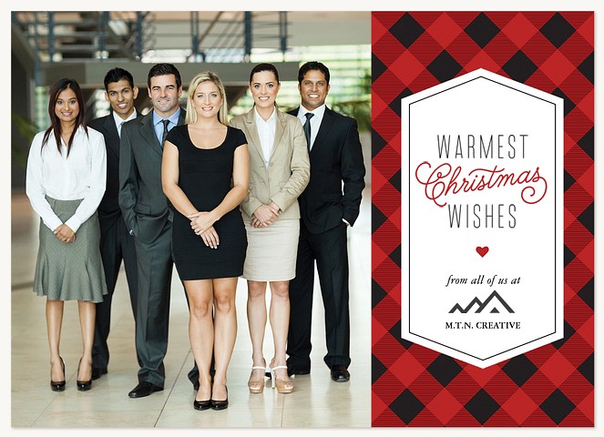 Holiday Flannel Business Holiday Cards