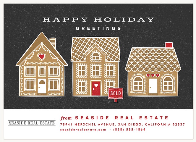 Gingerbread Village Business Holiday Cards