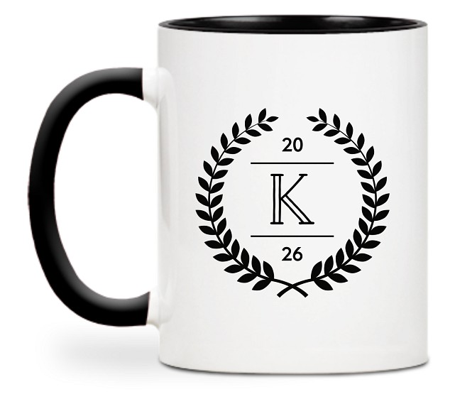 Laurel Initial Custom Mugs