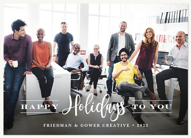 Fanciful Greeting Business Holiday Cards