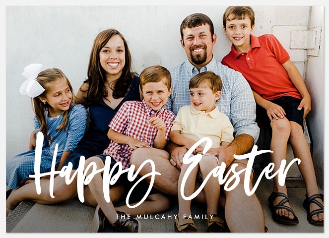 Brushed Lettering Easter Photo Cards