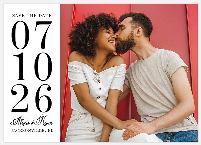 Stacked Serif Save the Date Photo Cards