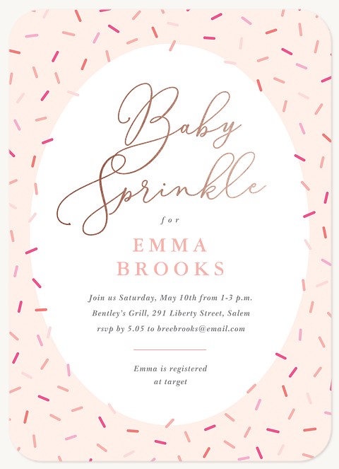Pastel Sprinkle Baby Shower Invites