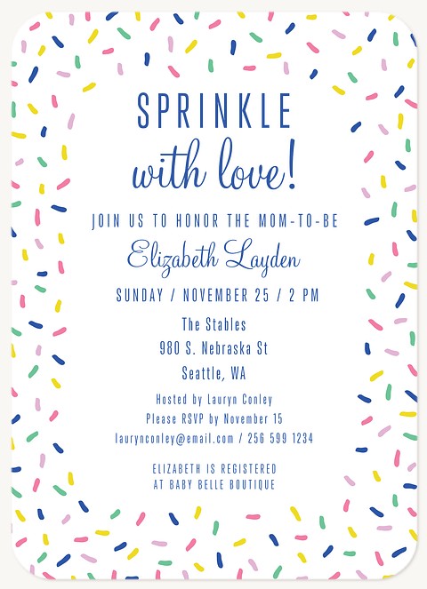 Sprinkles on Top Baby Shower Invites