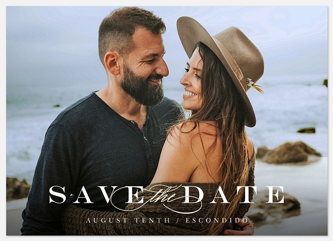 Classic Serif Save the Date Photo Cards