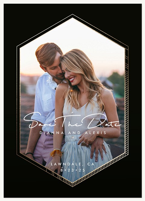 Modern Geo Save the Date Cards