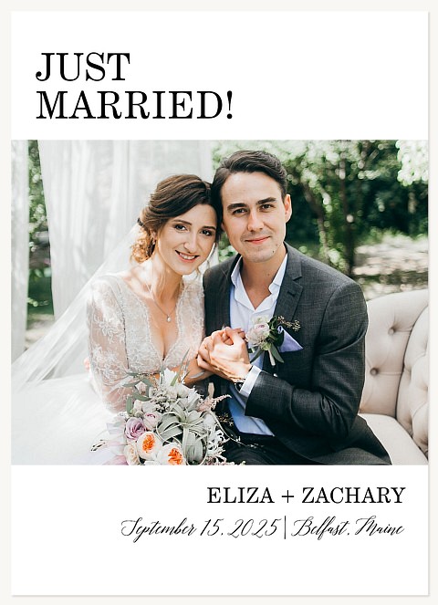 Just Married! Wedding Announcements