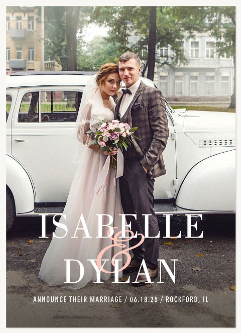 Posh Ampersand Wedding Announcements