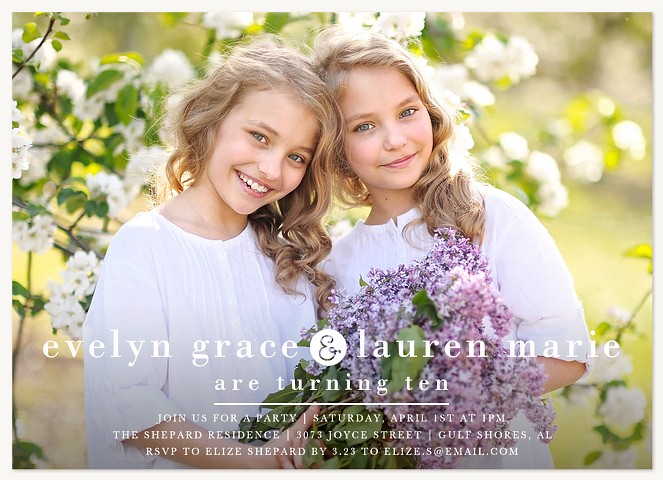 Stylish Pair Kids Birthday Invitations