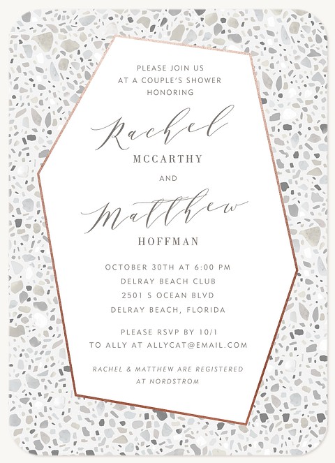 Terrazzo Bridal Shower Invitations