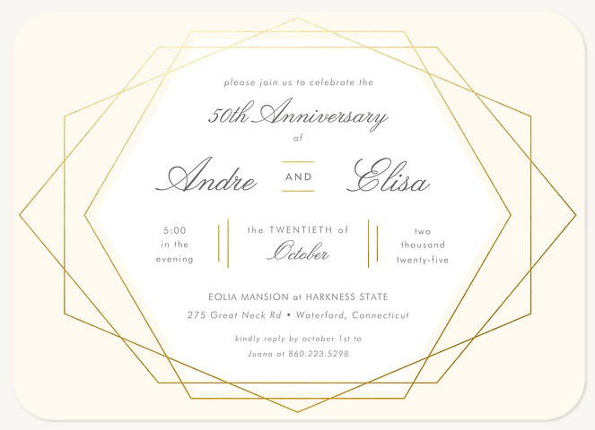Formal Geometry Party Invitations