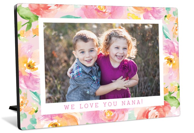 Floral Garden Tabletop Photo Panel