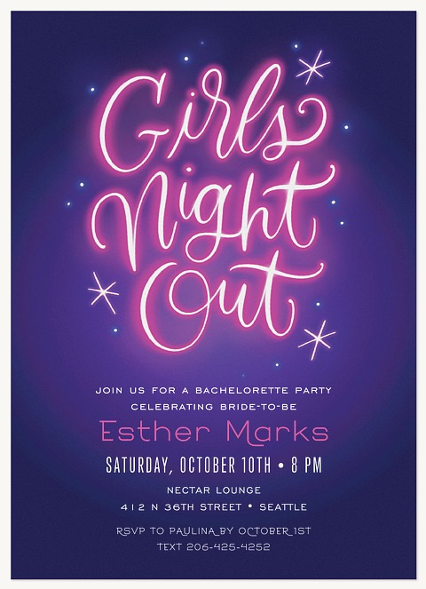 Girls' Night Party Invitations