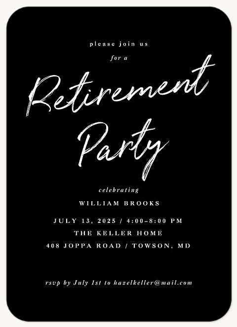 Brushed Script Party Invitations