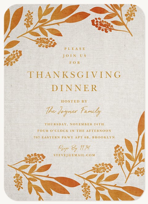 Dinner Linens Thanksgiving Cards