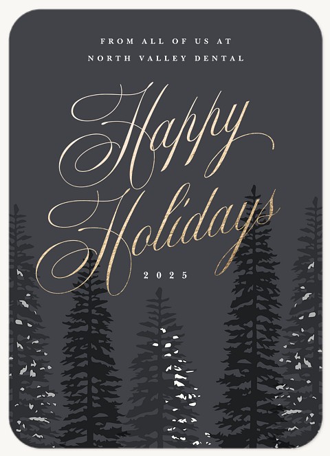 Snowcapped Forest Business Holiday Cards