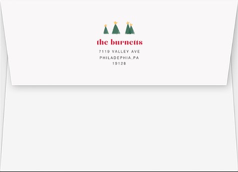 Stamped Trees Return Address Envelopes