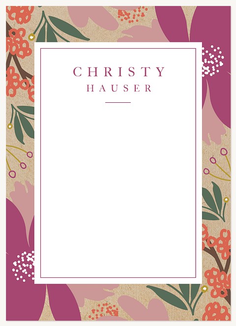 Kraft Blooms Stationery