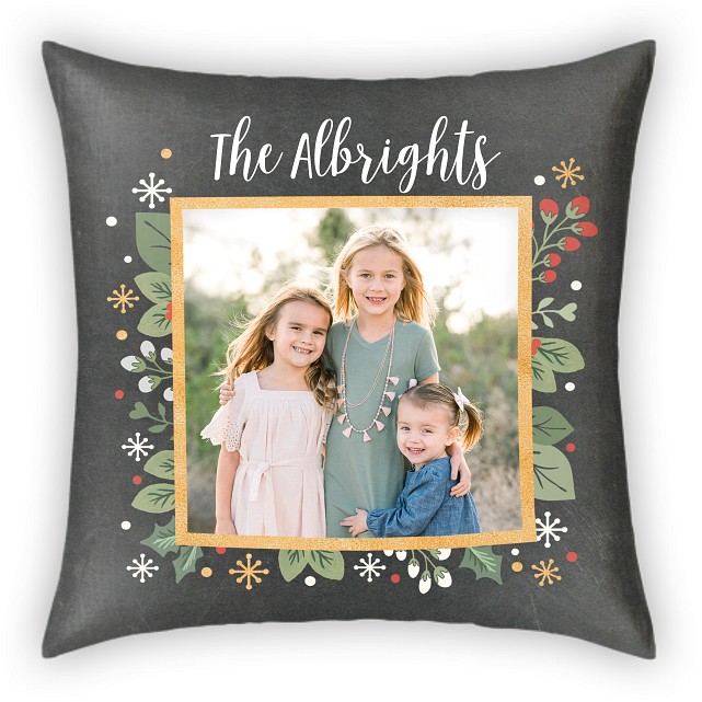 Slate Foliage Custom Pillows