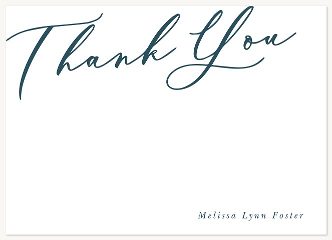 Fanciful Script Graduation Thank You Cards