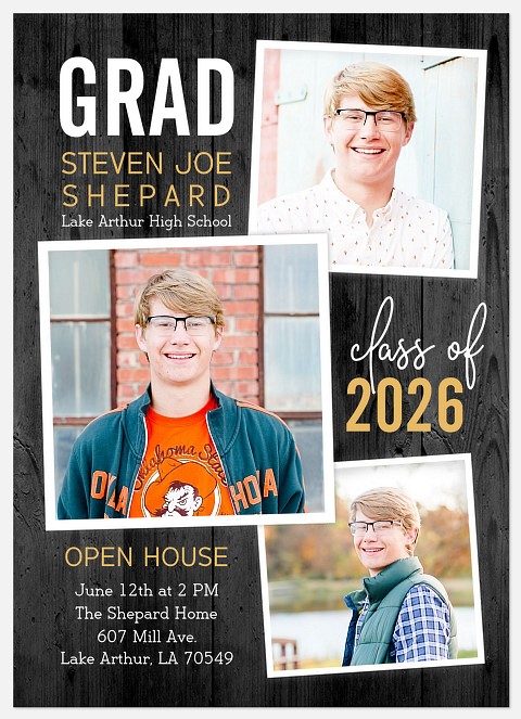 Rustic Trio Graduation Cards