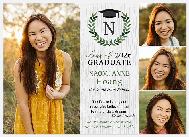 Rustic Emblem Graduation Cards
