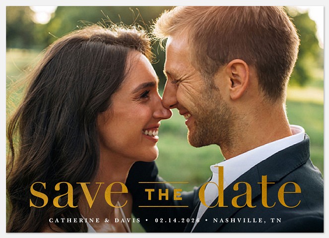 Classic Type Save the Date Photo Cards