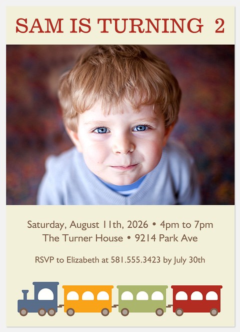 Cutey Choo Kids' Birthday Invitations