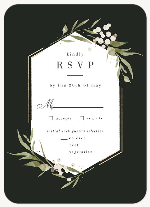 Sonoma Valley Wedding RSVP Cards