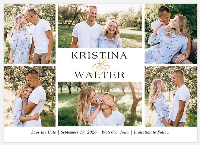 Photo Collage Save the Date Photo Cards