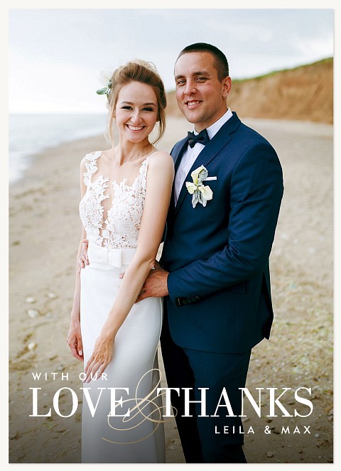 Elegant Gratitude Wedding Thank You Cards