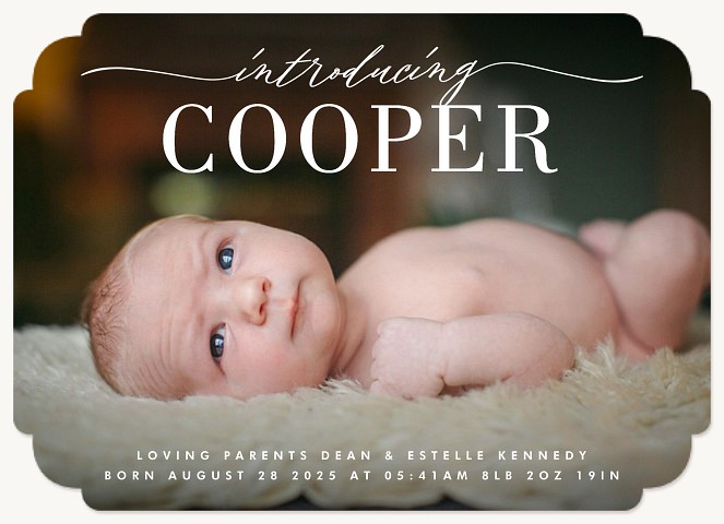 Classic Elegance Baby Announcements