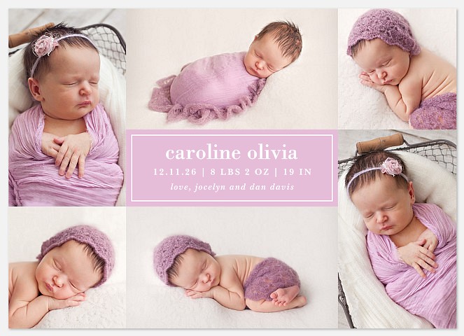 Cherished Collection Baby Birth Announcements