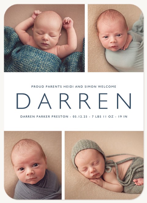 Modern Simplicity Baby Announcements