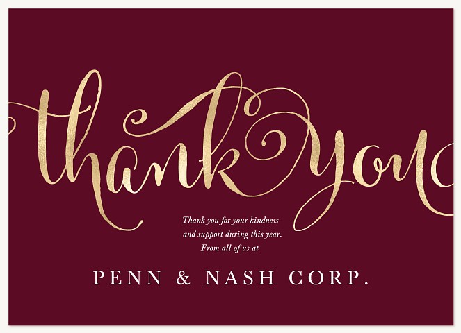 Majestic Thanks Business Thank You Cards