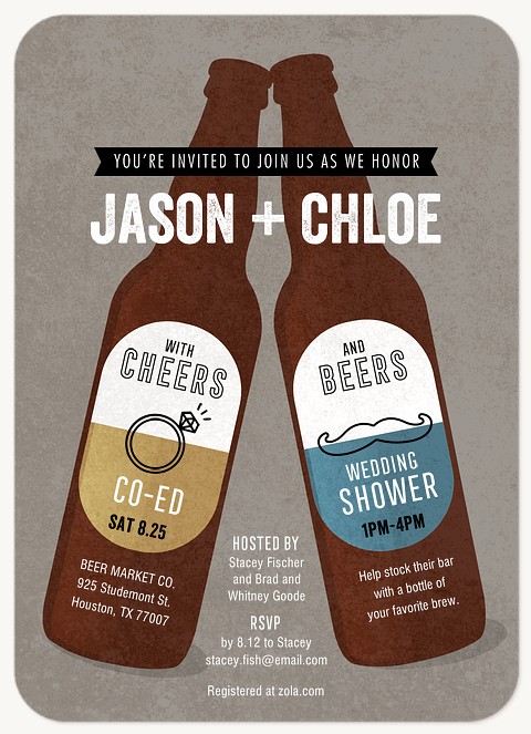 Cheers & Beers Bridal Shower Invitations