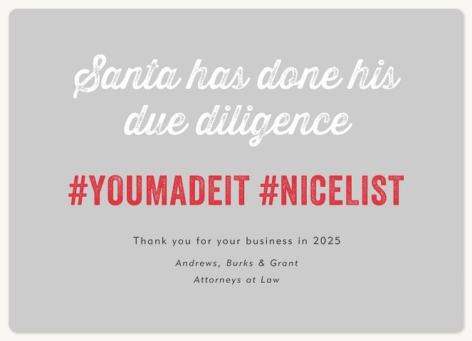 Due Diligence Holiday & Christmas Magnet Cards