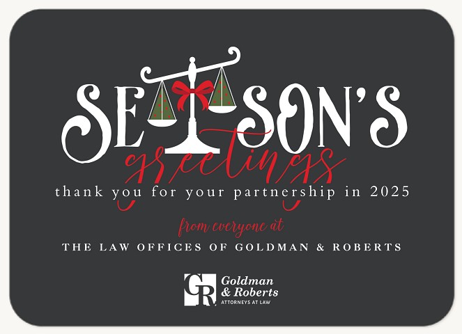 Christmas Scales Business Holiday Cards